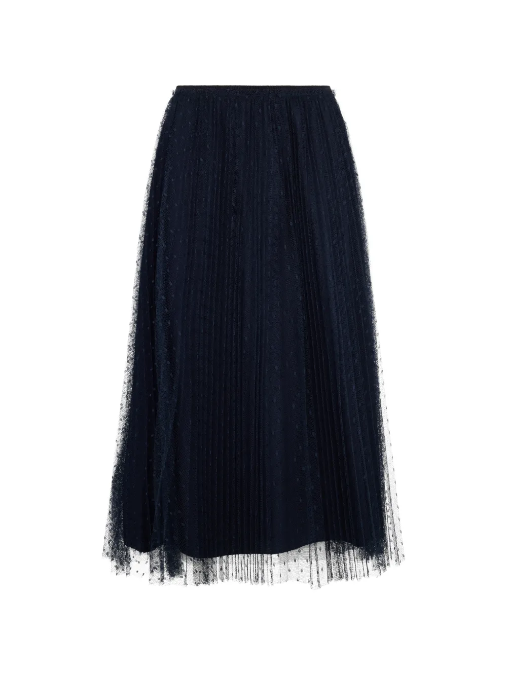 Valentino Garavani pleated polka-dot maxi skirt - Blu