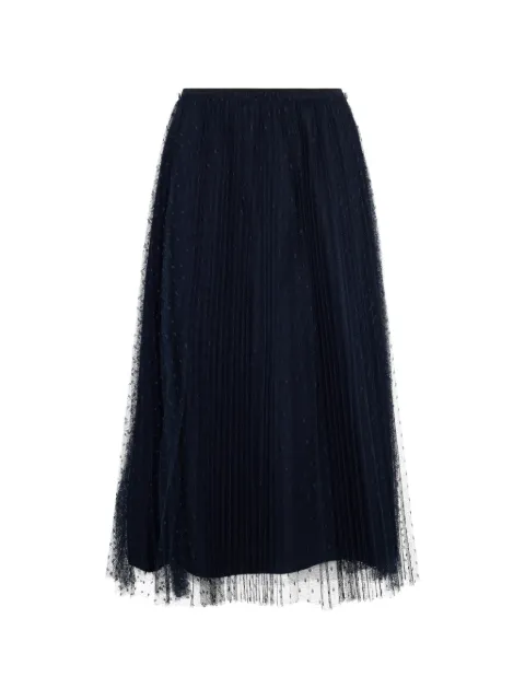 Valentino Garavani pleated polka-dot maxi skirt