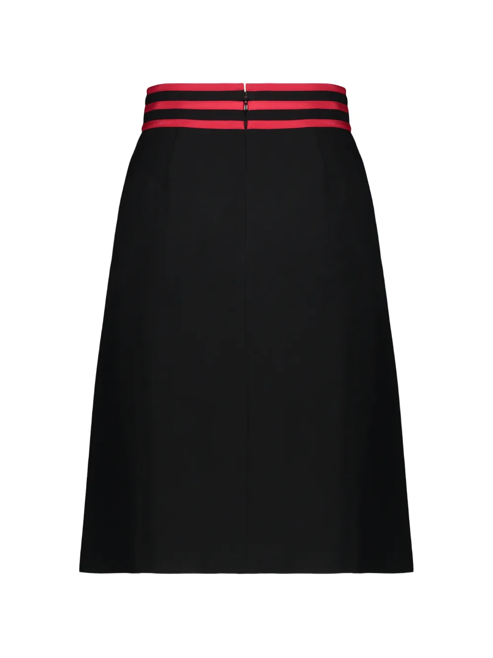 RED Valentino Mini-rok met gestreepte tailleband en strikdetail Zwart