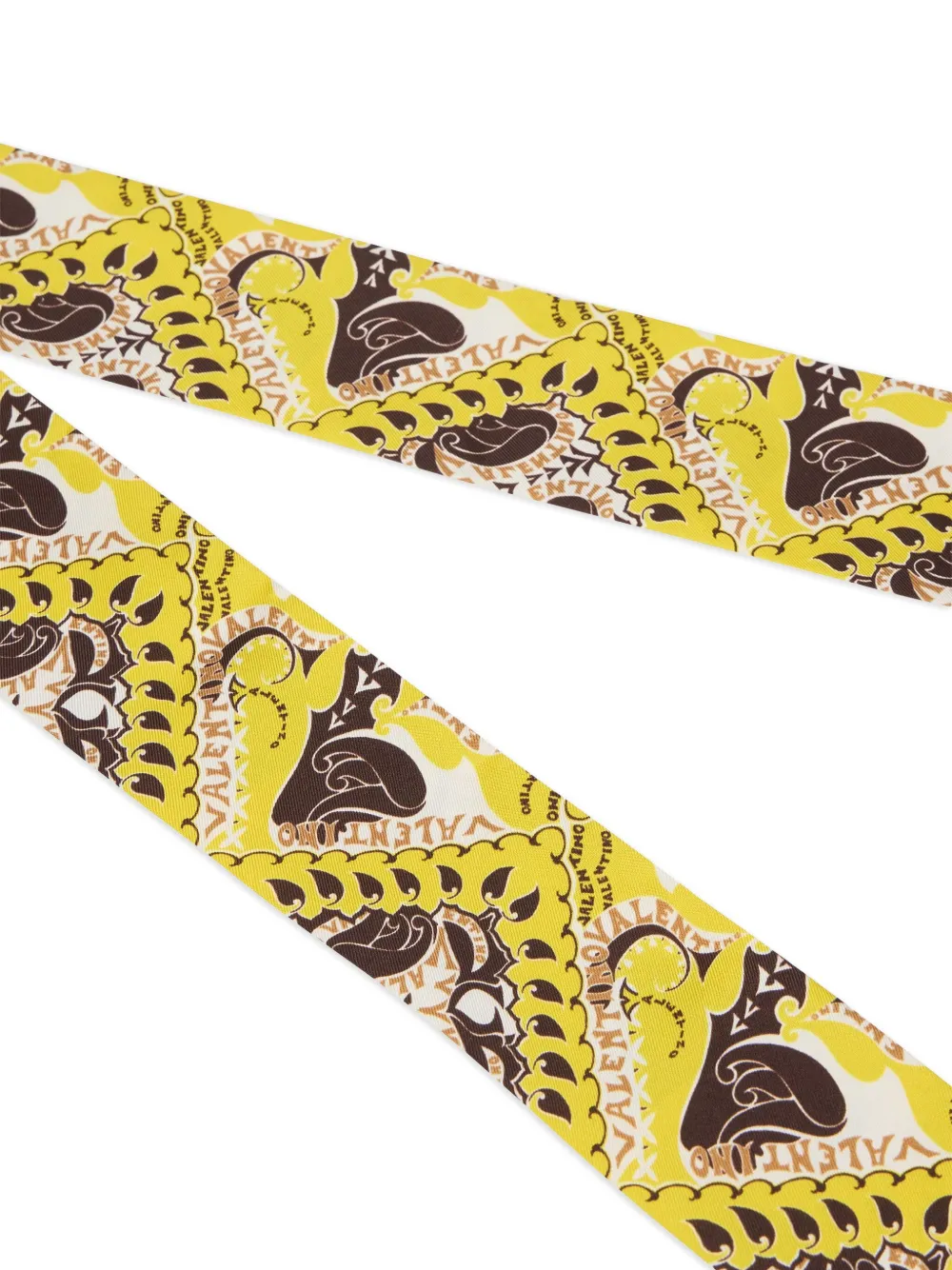 Valentino Garavani Manifesto silk scarf - Geel