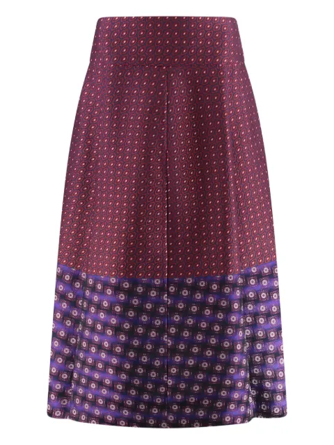 ETRO patterned pleated skirt