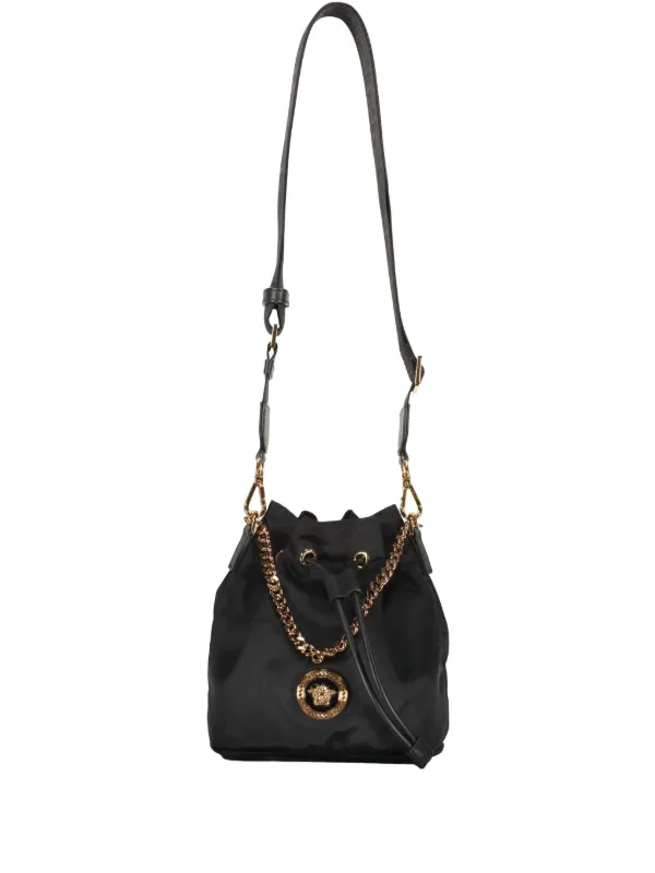 Versace La Medusa Bucket Bag | Black | FARFETCH Versace La Medusa Bucket Bag | Black | FARFETCH