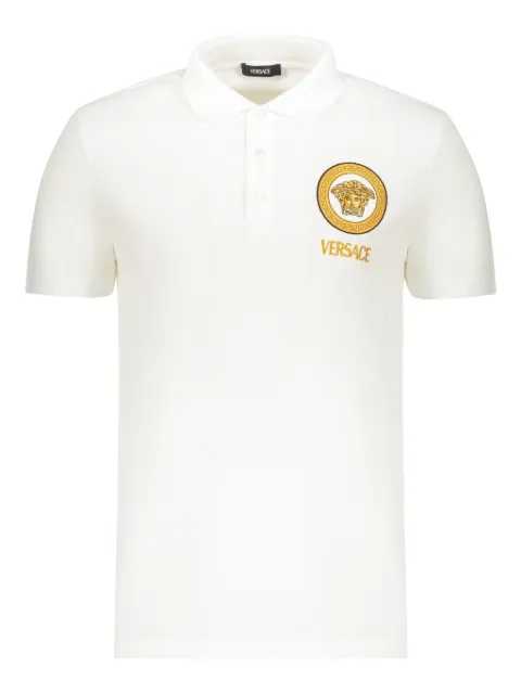 Versace playera tipo polo con logo bordado