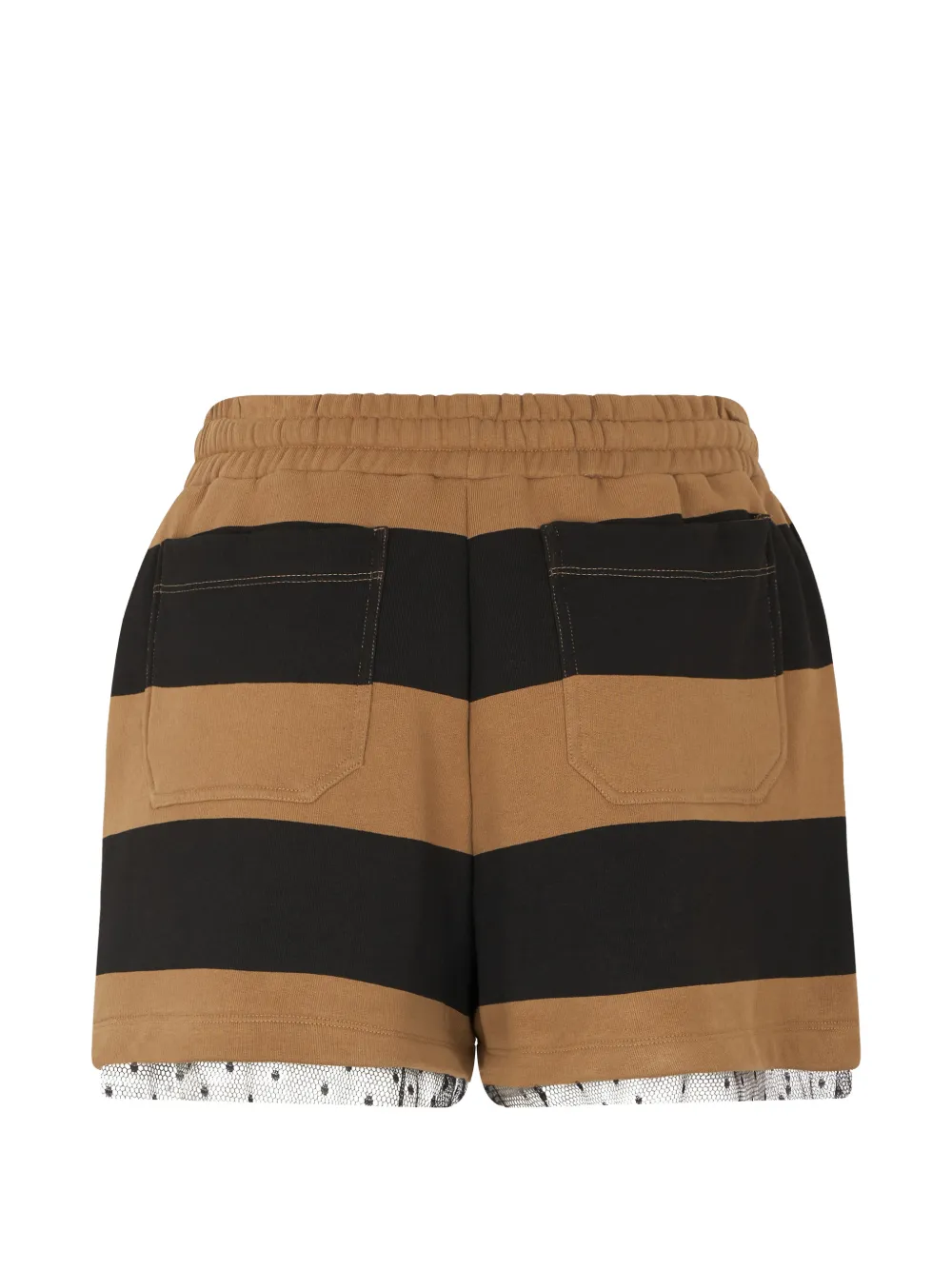  Valentino Garavani Striped Trim Shorts - Neutrals 