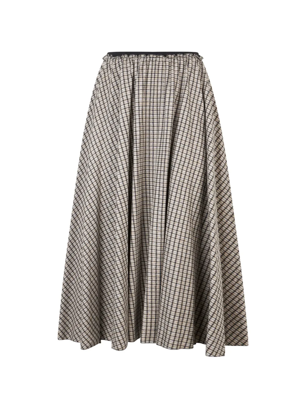 Valentino Garavani check midi skirt - Toni neutri