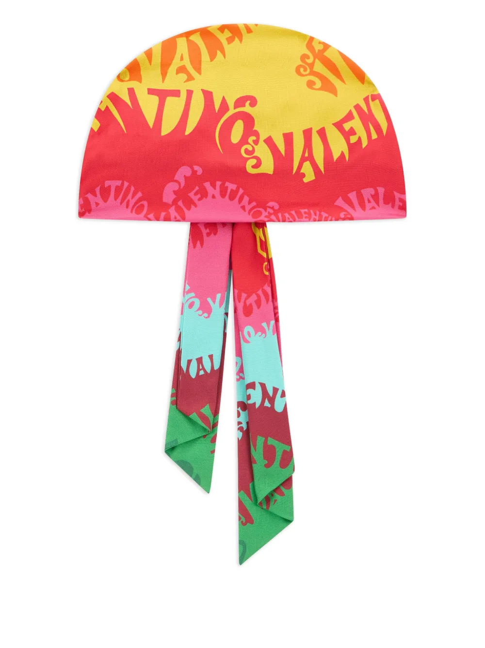 Valentino Garavani Printed Head Wrap In Yellow
