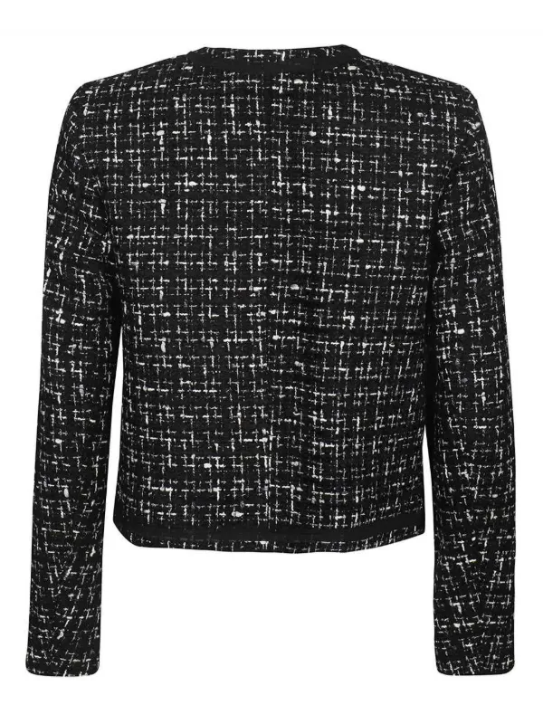KARL LAGERFELD エンベリッシュド ツイード ジャケット Karl Lagerfeld ツイード ジャケット | ブラック | FARFETCH JP