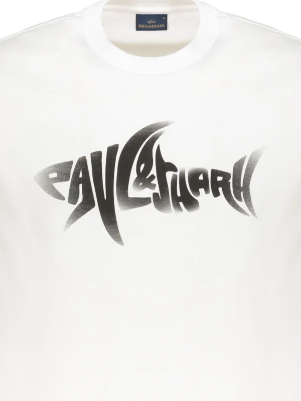 Paul & Shark シャーク グラフィティ Tシャツ | ホワイト | FARFETCH JP