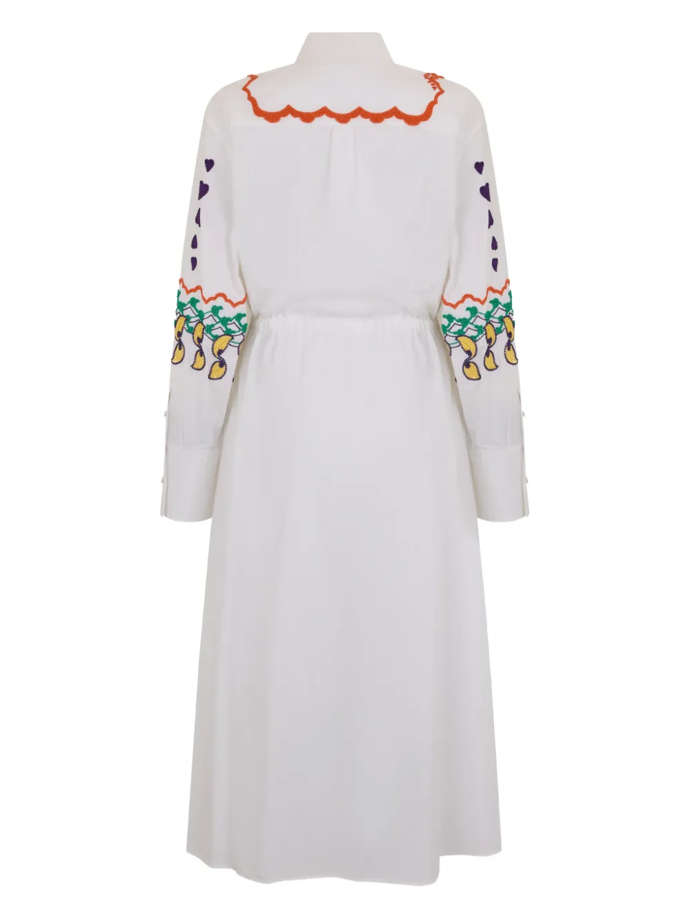 Valentino Garavani embroidered midi dress - Wit