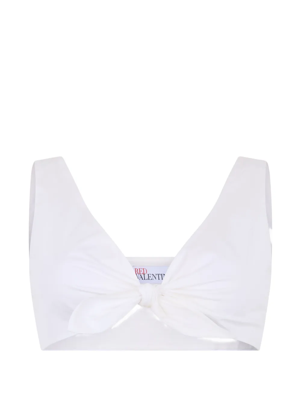 Valentino Garavani knot-detail crop top - Bianco