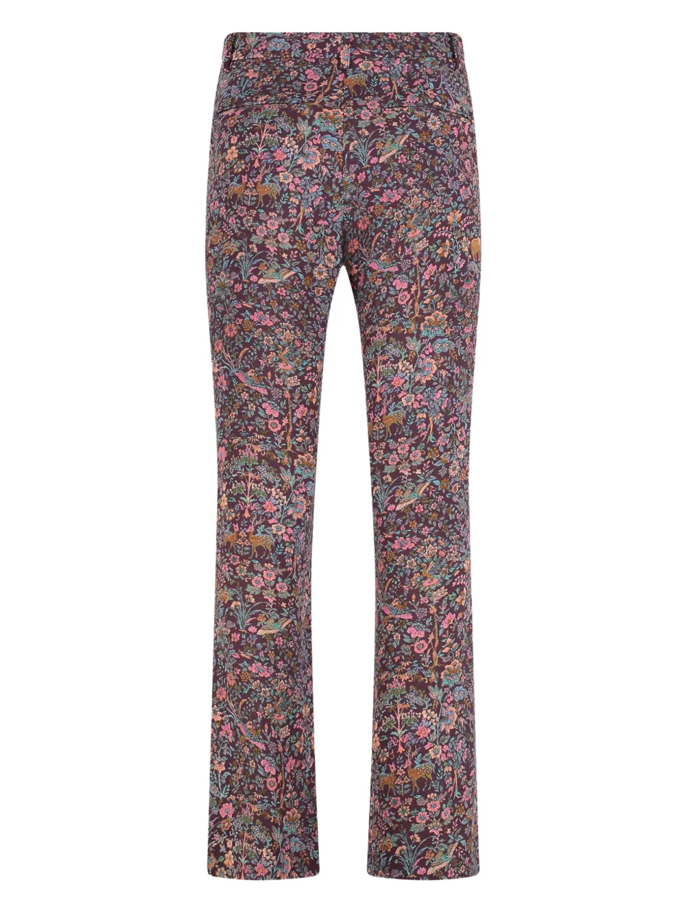 ETRO floral-print trousers - Paars