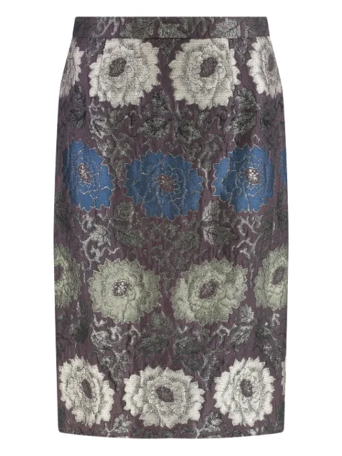 ETRO floral-brocade skirt