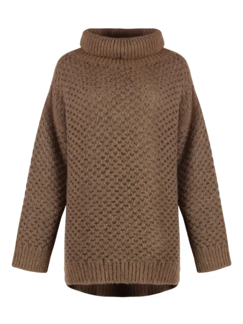 Malo Pullover mit Lochstrickmuster