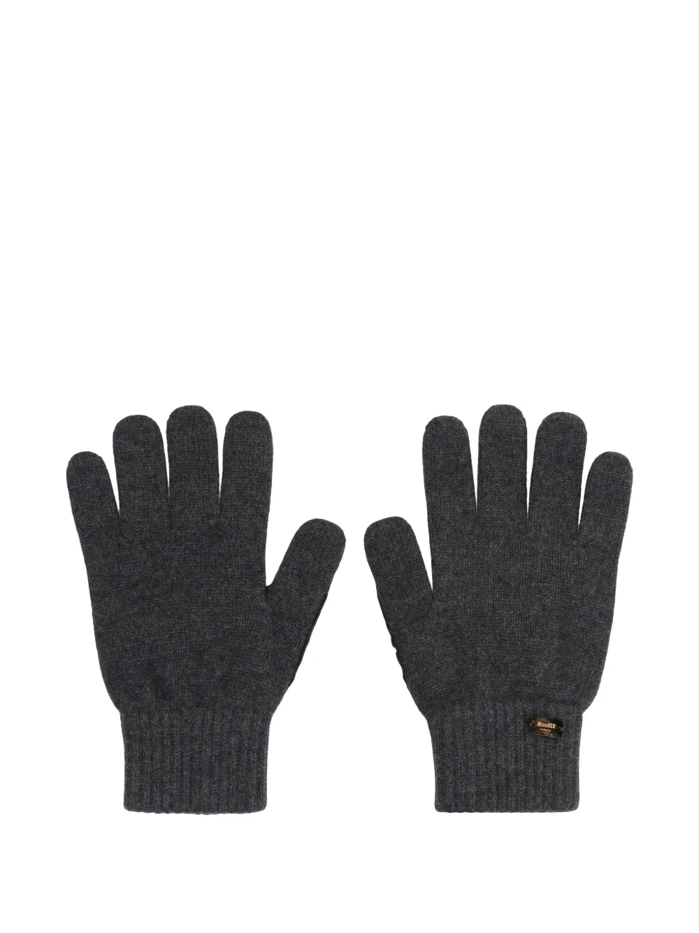 Moorer Easton Knitted Gloves In Gray
