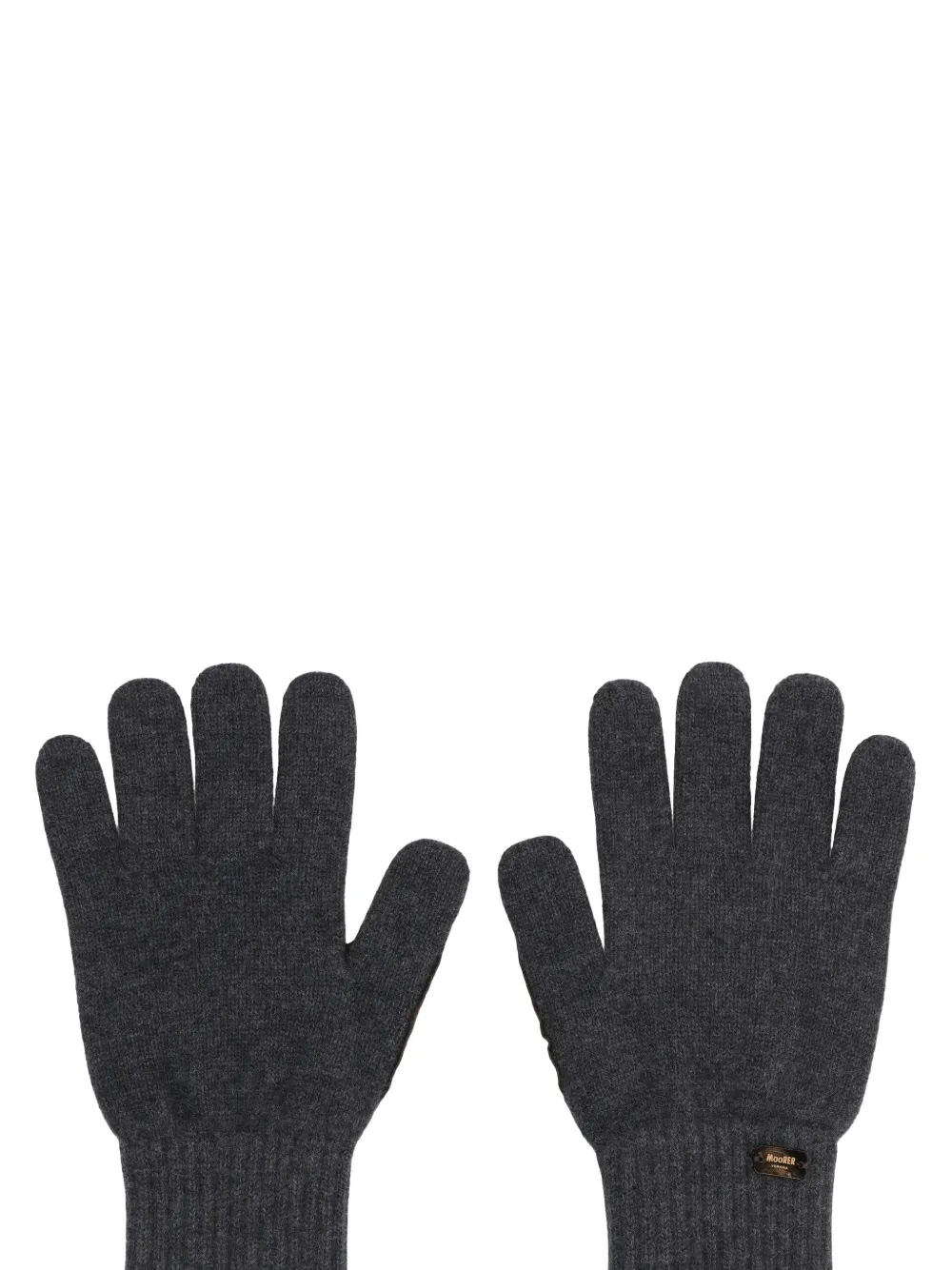 Moorer Easton Knitted Gloves In Gray