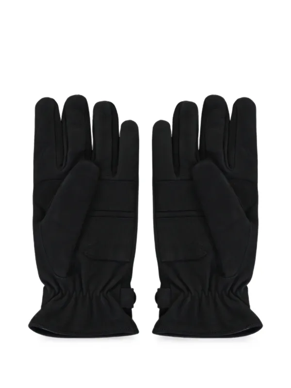 Moorer Button-strap Stitched Gloves in Blue