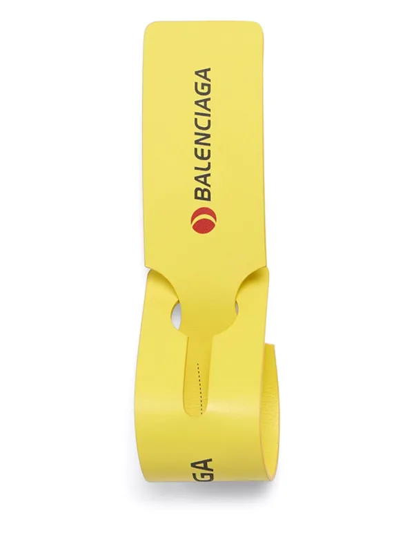 Balenciaga luggage-tag Keyring | Yellow | FARFETCH
