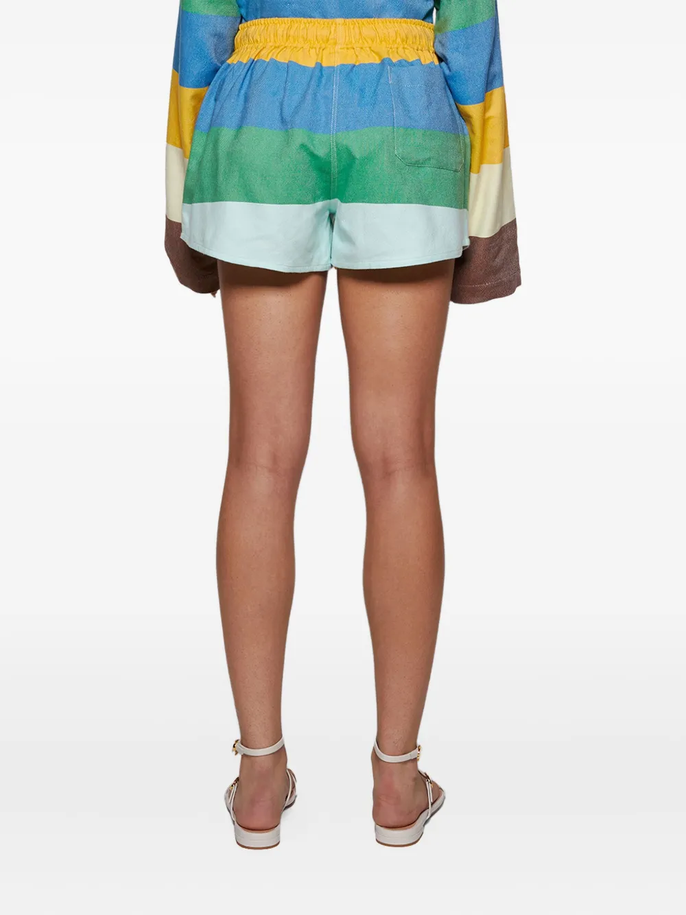 Marrakshi Life Gestreepte shorts Geel