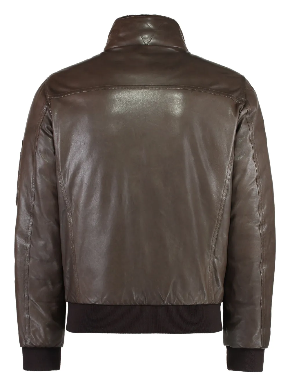 Moorer flap-pocket ribbed jacket Bruin