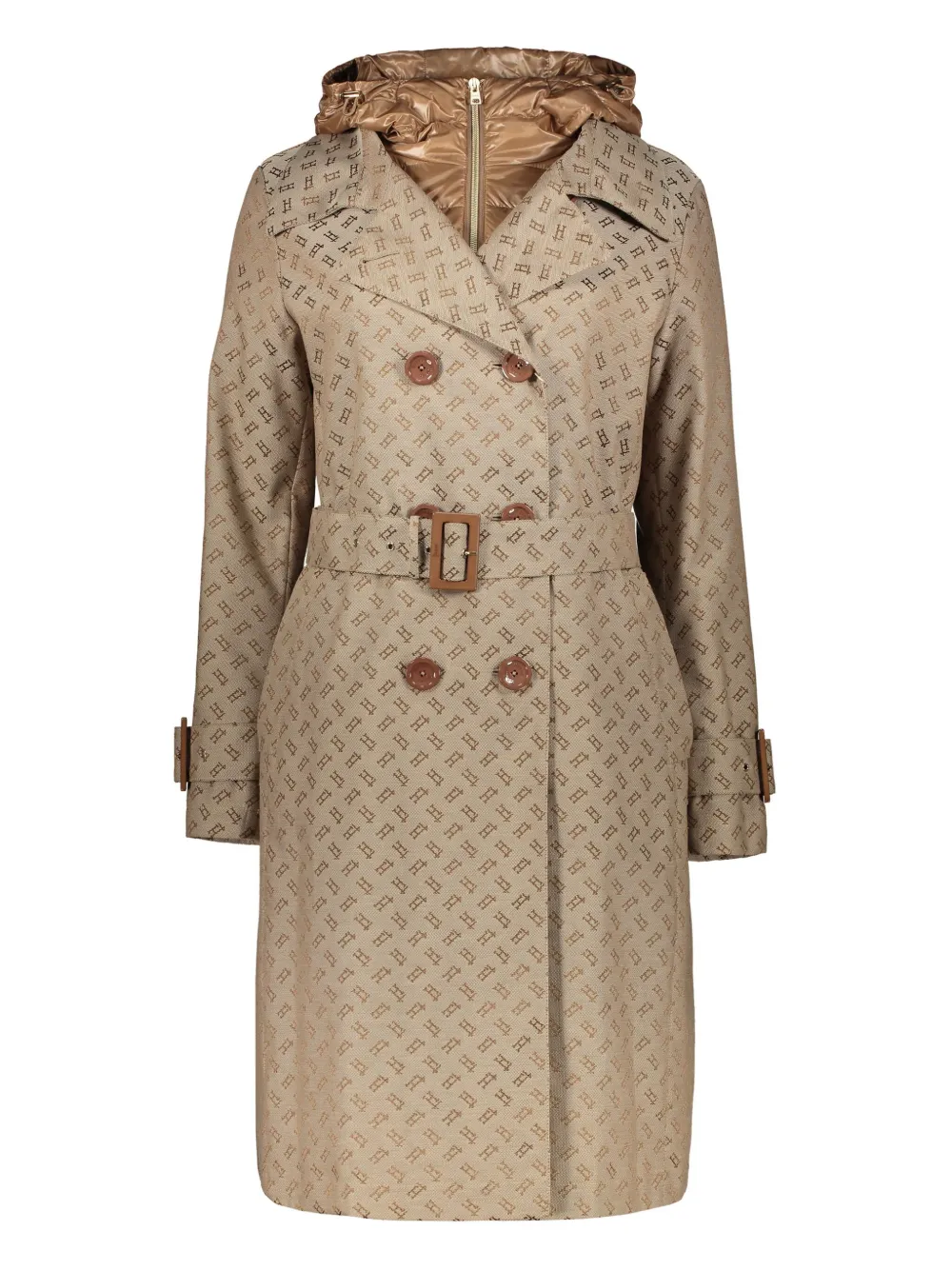 Herno Trenchcoat met logo Beige