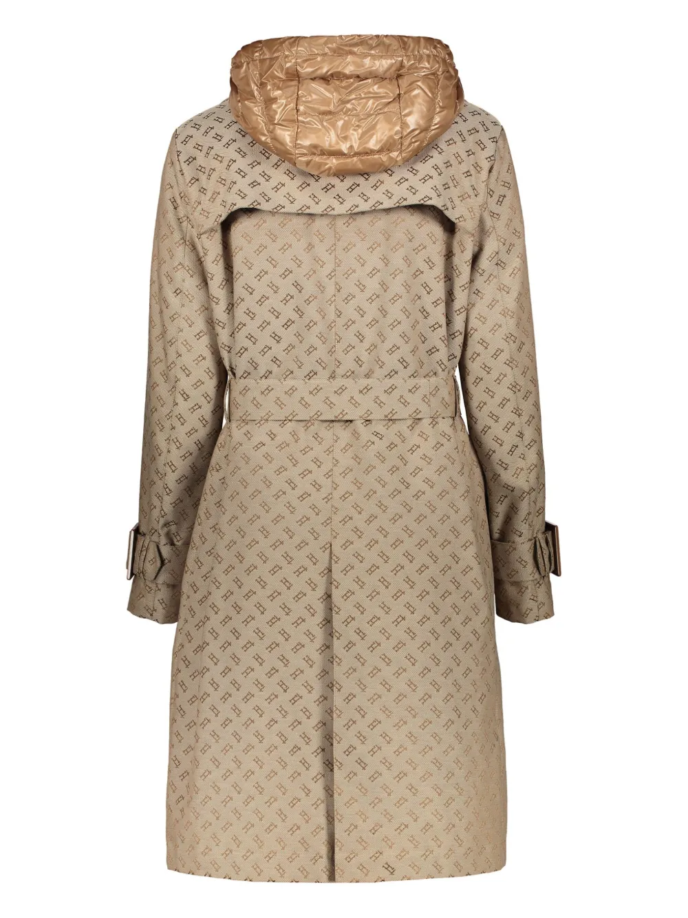 Herno Trenchcoat met logo Beige