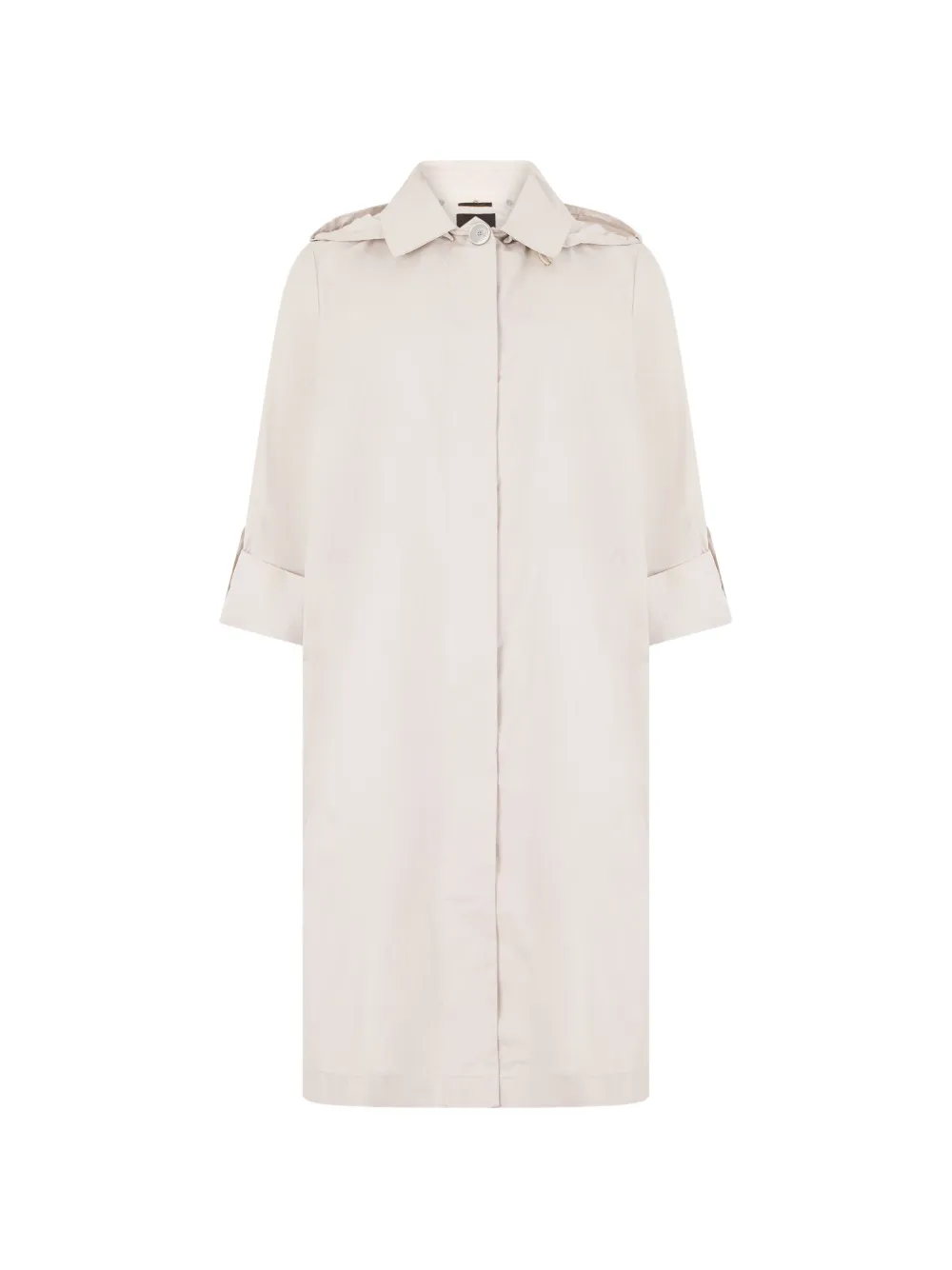 Moorer Isadora-Wk hooded trench coat Wit