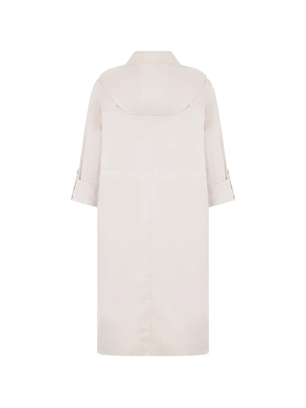 Moorer Isadora-Wk hooded trench coat Wit