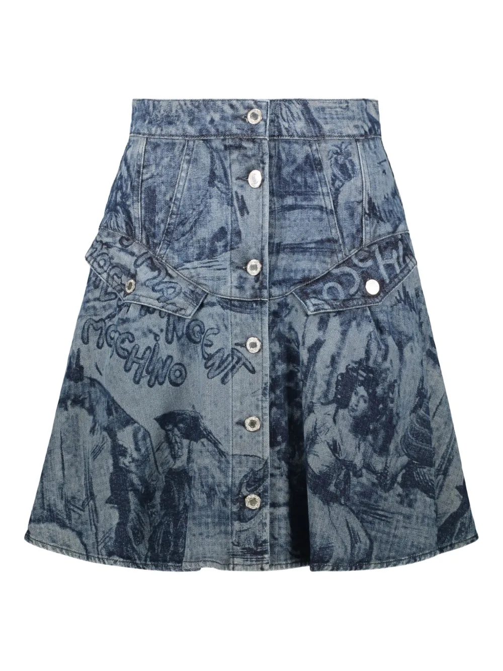 MOSCHINO GRAPHIC-PRINT SKIRT