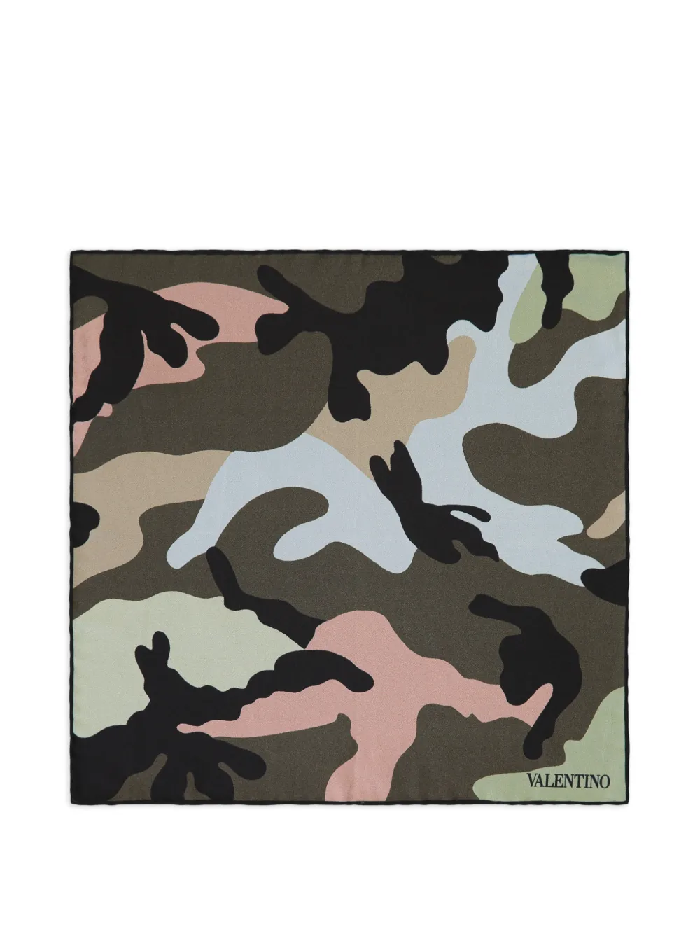 Valentino Garavani camouflage-pattern pocket square - Verde
