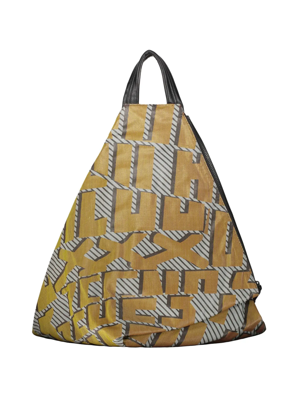 Zegna logo-print triangle belt bag - Giallo