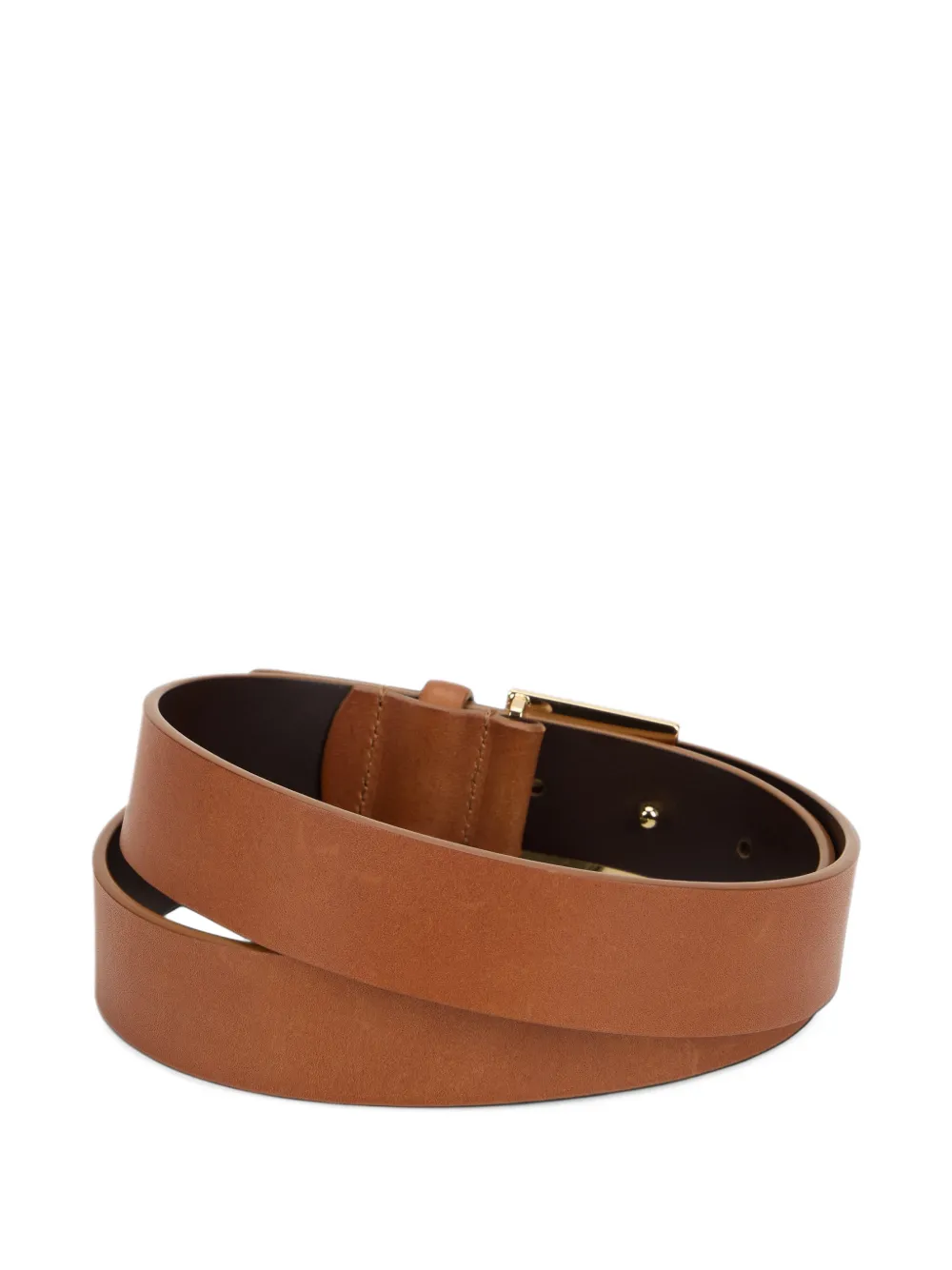 Moorer Mikol-Cau logo-plaque leather belt Bruin