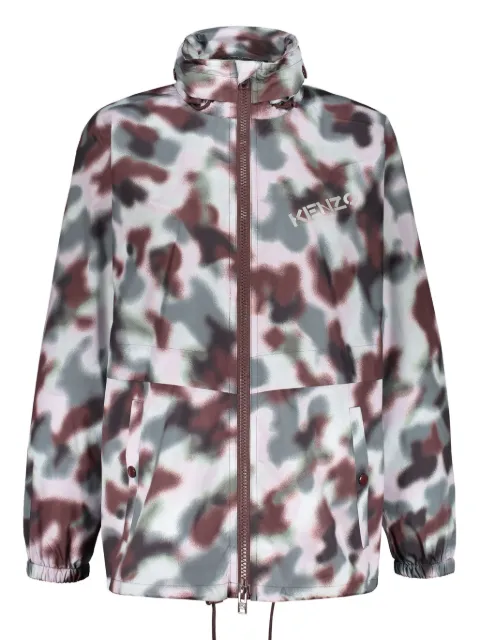 Kenzo chamarra oversize con logo estampado