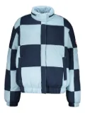 Kenzo checkerboard-print puffer jacket - Blue