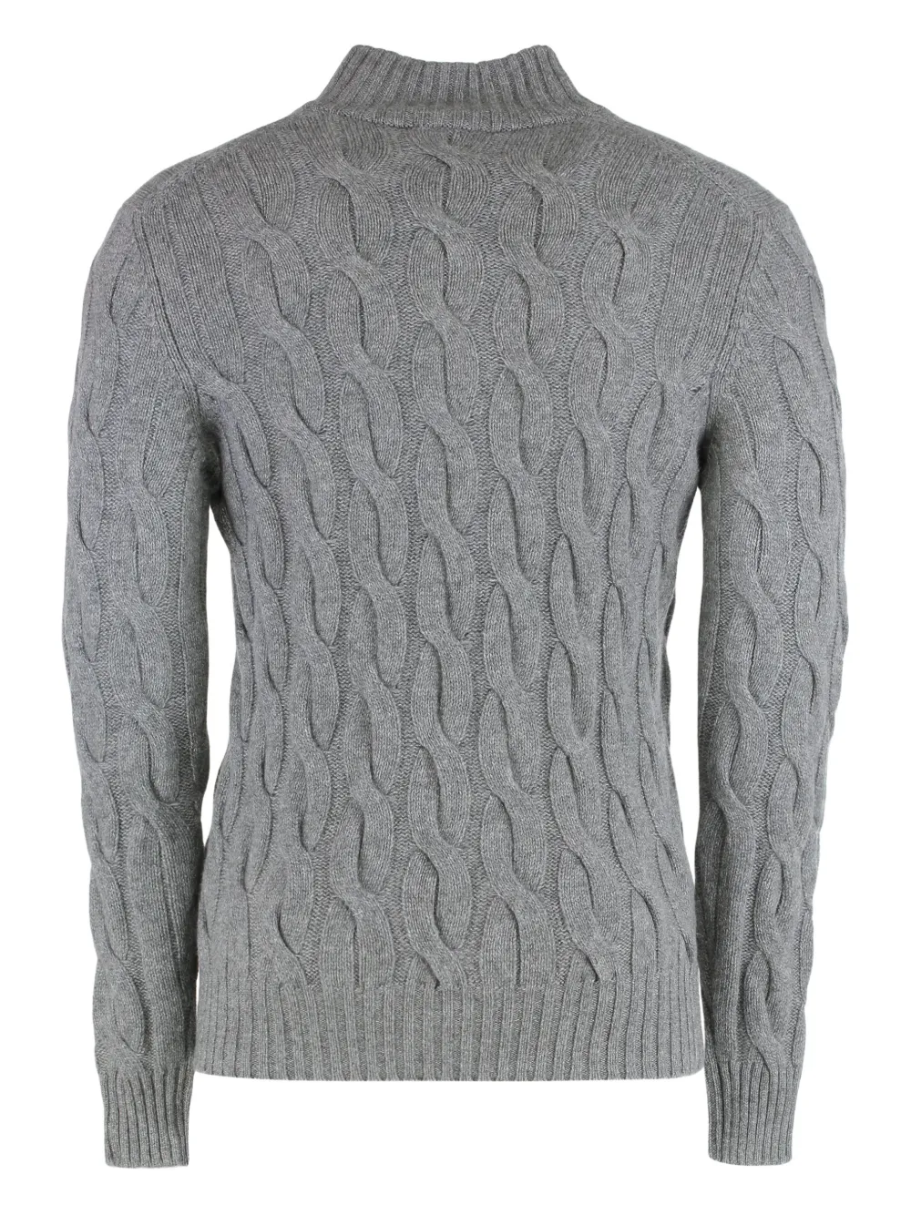 Moorer Fedro-CWS cable-knit zip sweater - Grijs