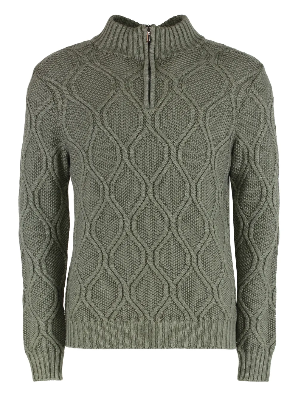 Moorer textured half-zip sweater | verde | Image 1