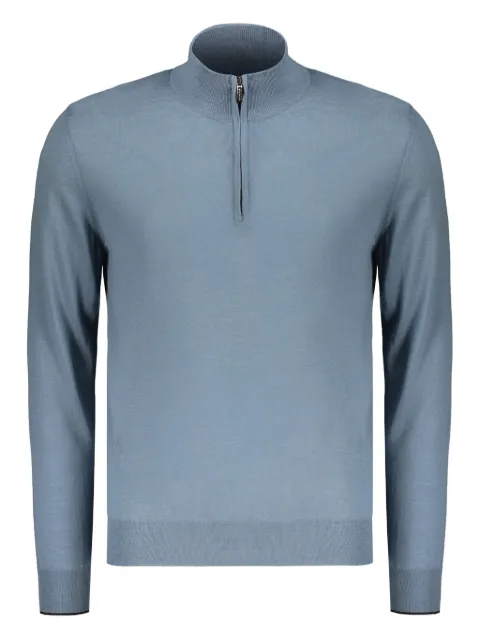 Moorer jersey con cuello con cremallera