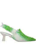 Amy Crookes 50mm gradient-effect pumps - Green