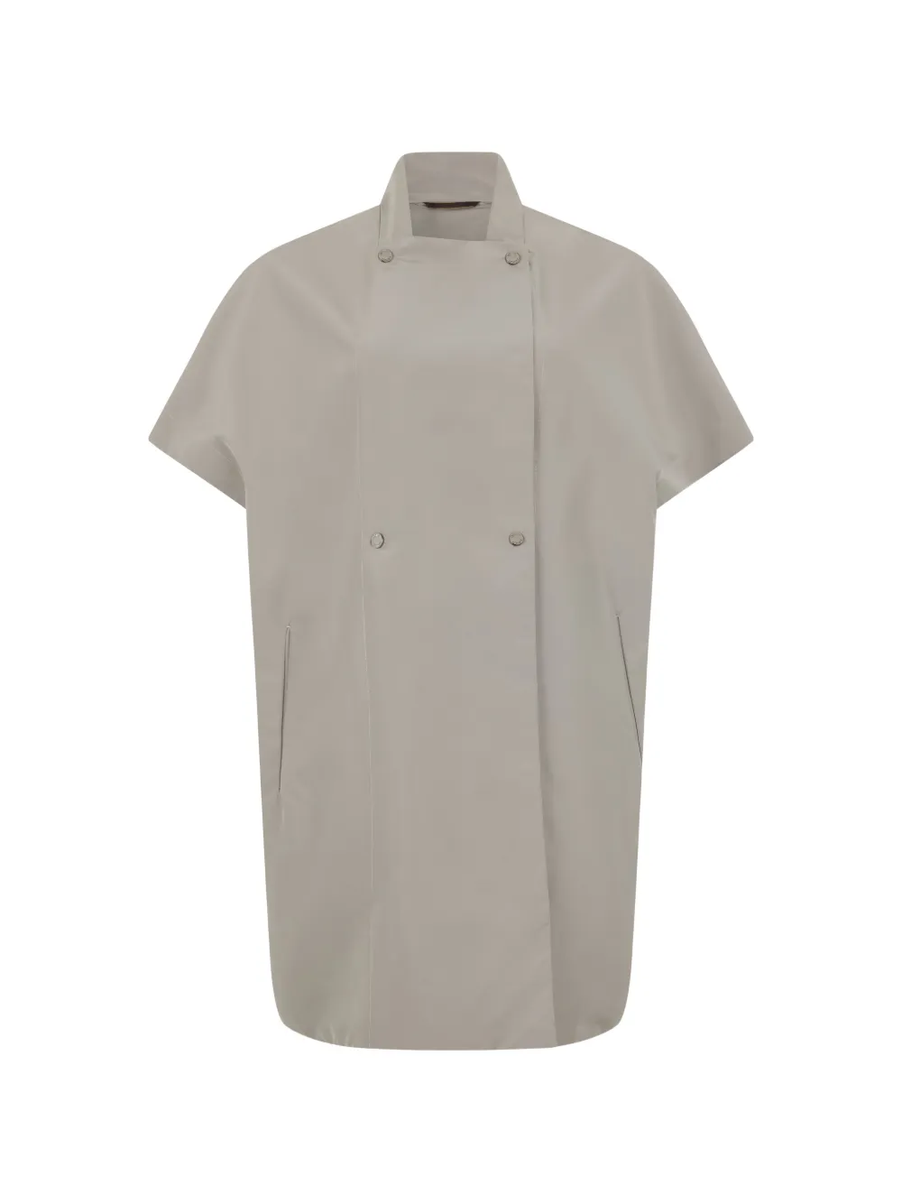 Moorer short-sleeves overcoat - Grigio