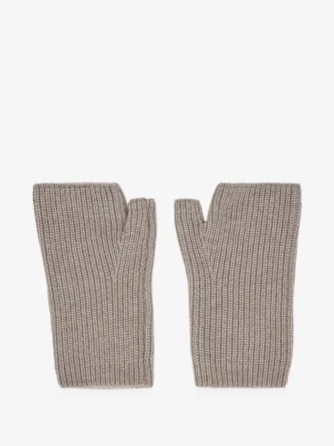 Moorer ribbed fingerless gloves