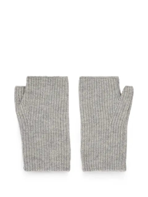 Moorer ribbed-knit fingerless gloves