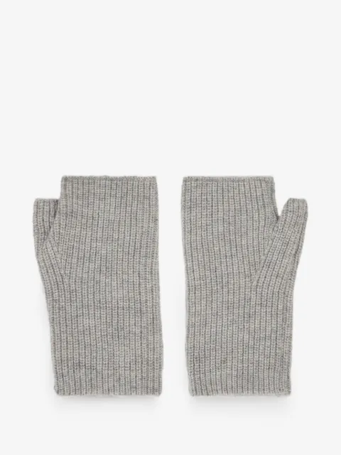 Moorer ribbed-knit fingerless gloves