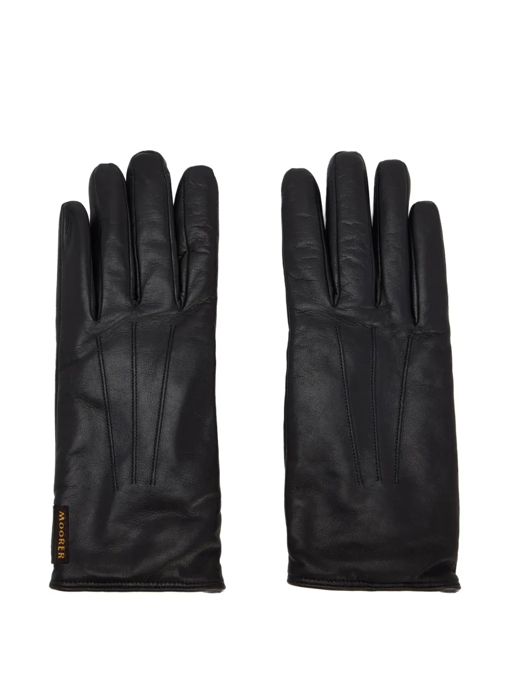 Moorer logo detail gloves - Nero