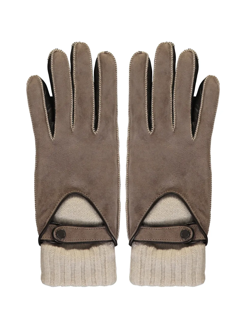 Moorer Contrasting Suede Gloves In Multi