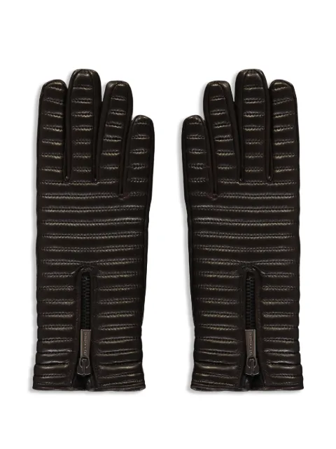 Moorer quilted zip gloves