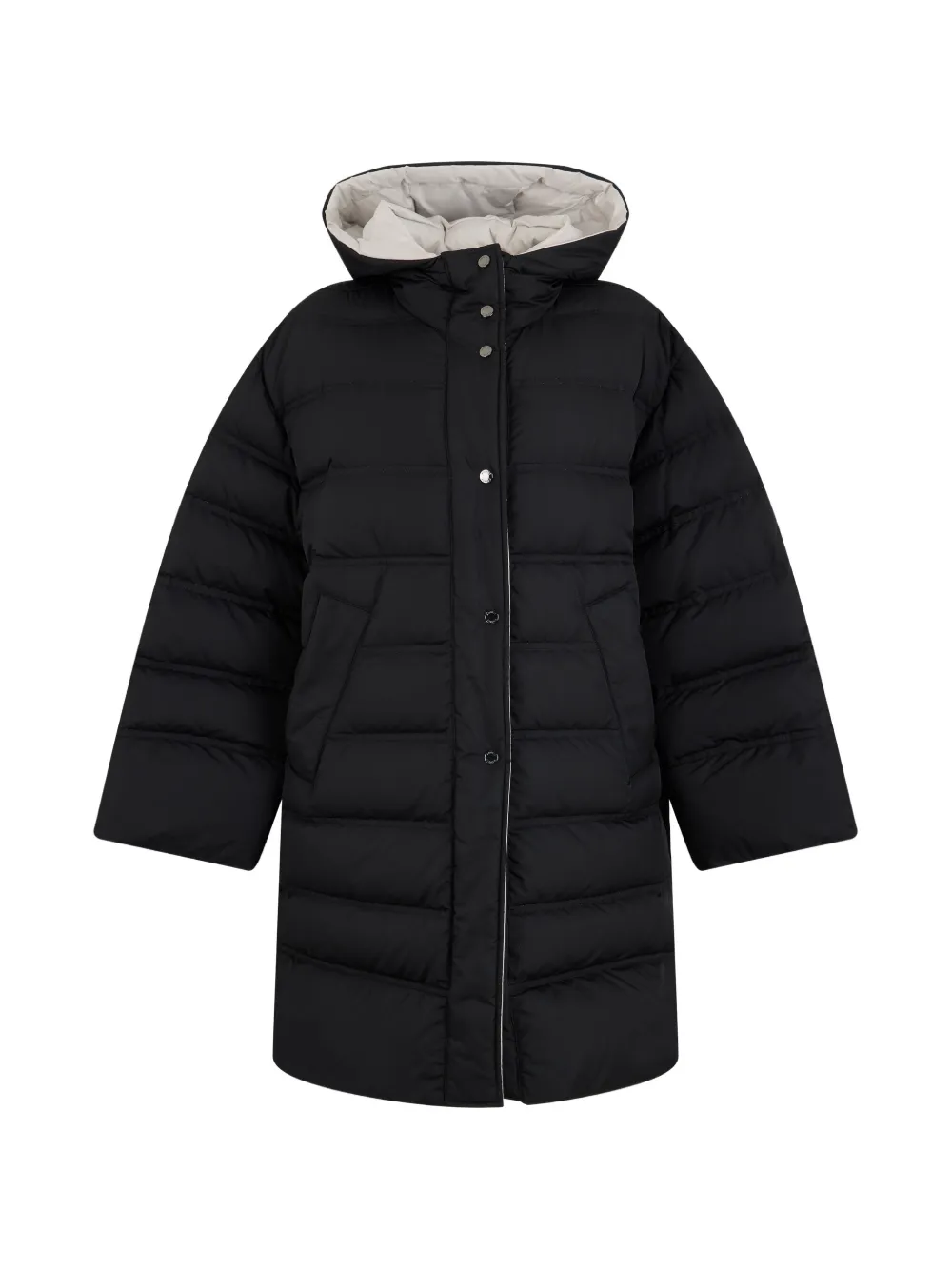 Moorer Guenda-P quilted hooded coat - Schwarz