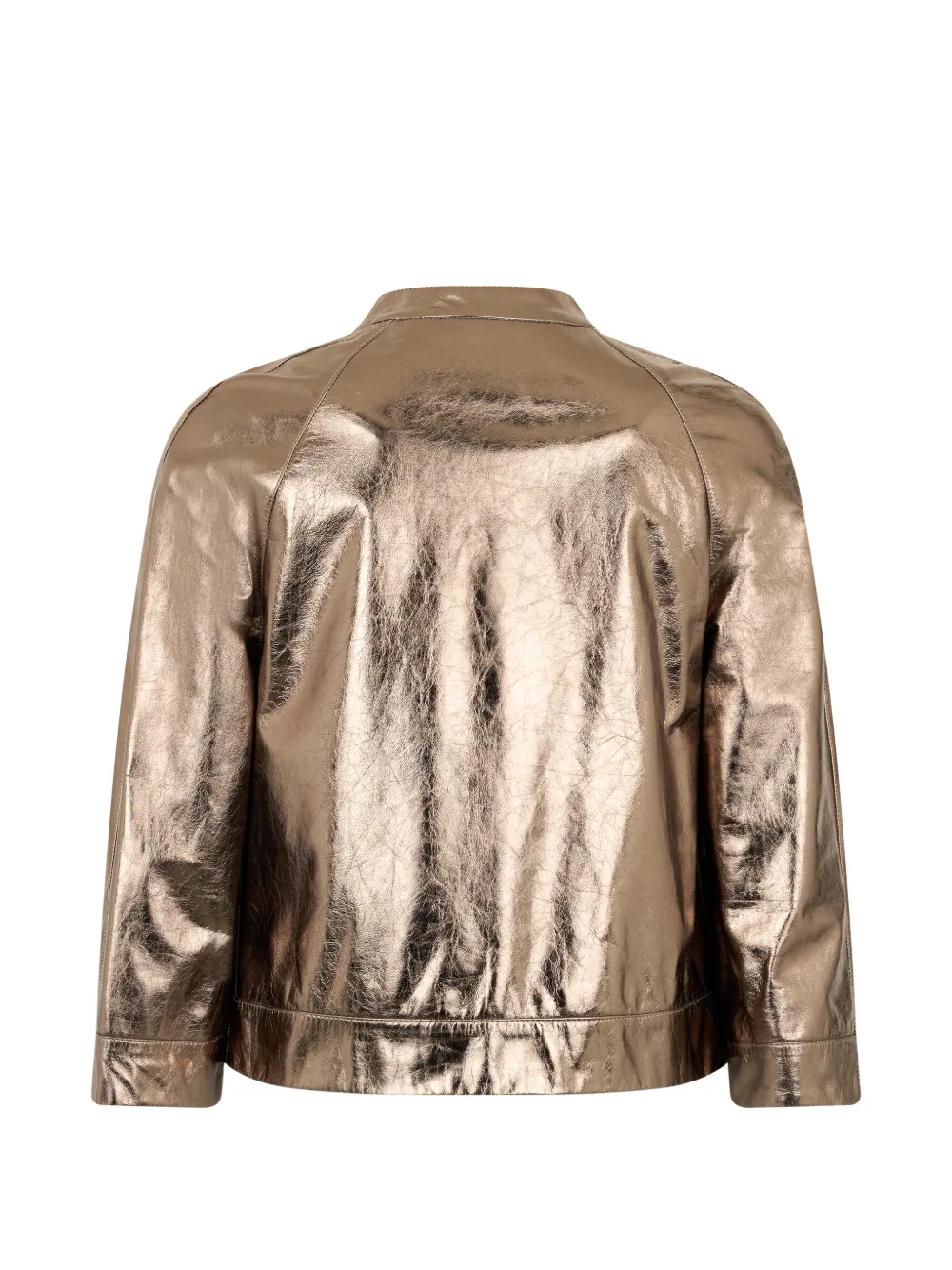  Moorer Patch-pocket Leather Jacket - Gold 