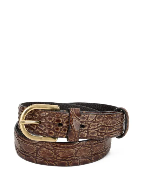 Moorer Hedie-Cod crocodile-effect leather belt