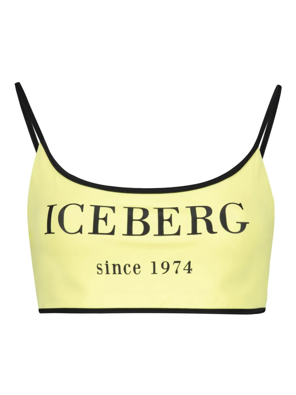 Iceberg logo-print bikini top Geel