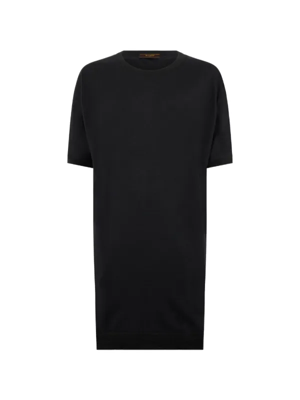 Moorer Short-sleeves T-shirt Dress in Black