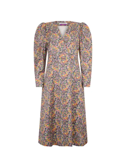 Philosophy Di Lorenzo Serafini puffed-sleeve floral-print dress